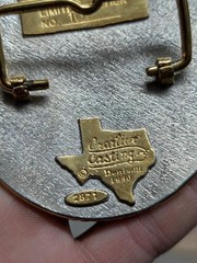 vintage WESTERN belt buckle AMARILLO STAR creative casting COWBOY rodeo ENGRAVED