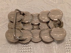 Vntg Handmade Coin Belt Buckle 1974 Kennedy Half Dollar & 1981 Jefferson Nickels