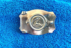 WESTERN BELT BUCKLE Silver Metal HORSE OR COIN MEN S ACCESSORIES CLASSIC LOOK