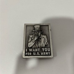 Vintage Bergamot Brass Works I Want You For The U.S. Army Belt Buckle 2.25”x3”