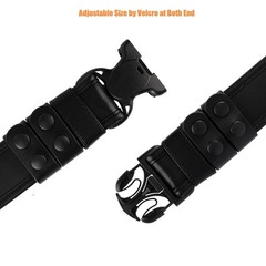 TACNEX 2&Prime; Duty Belt w/Hook Lining 4 Keepers 1.5&Prime; X-Large, Plain Black
