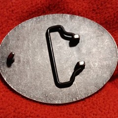 Men&rsquo;s Western Oval Belt Buckle Silver Tone Metal Engraved Floral Fits 1.5in
