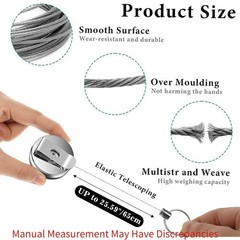 Metal Retractable Reel Pen Holder, Sturdy Clip fits Office & Industrial Work