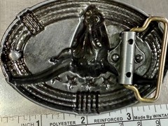 Texas Longhorn Cow Bull Head Steer Rope Border Rodeo Cowboy Belt Buckle