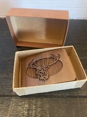 Canadian MOOSEHEAD Moose Head Wood Belt Buckle – New