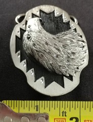 EAGLE HEAD BIRD WILDLIFE NATURE BELT BUCKLE SISKIYOU MADE IN USA 1996