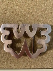 Waylon Jennings Flying W COPPER Belt Buckle Solid Metal