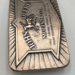John Deere Vintage Belt Buckle 1984 Historical 1936 Trademark Moline Illinois