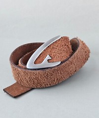 Armani Jeans Casual Belt Mens Sz 37&Prime;-41&Prime; Rough Distressed Leather 1.7&Prime; Brown