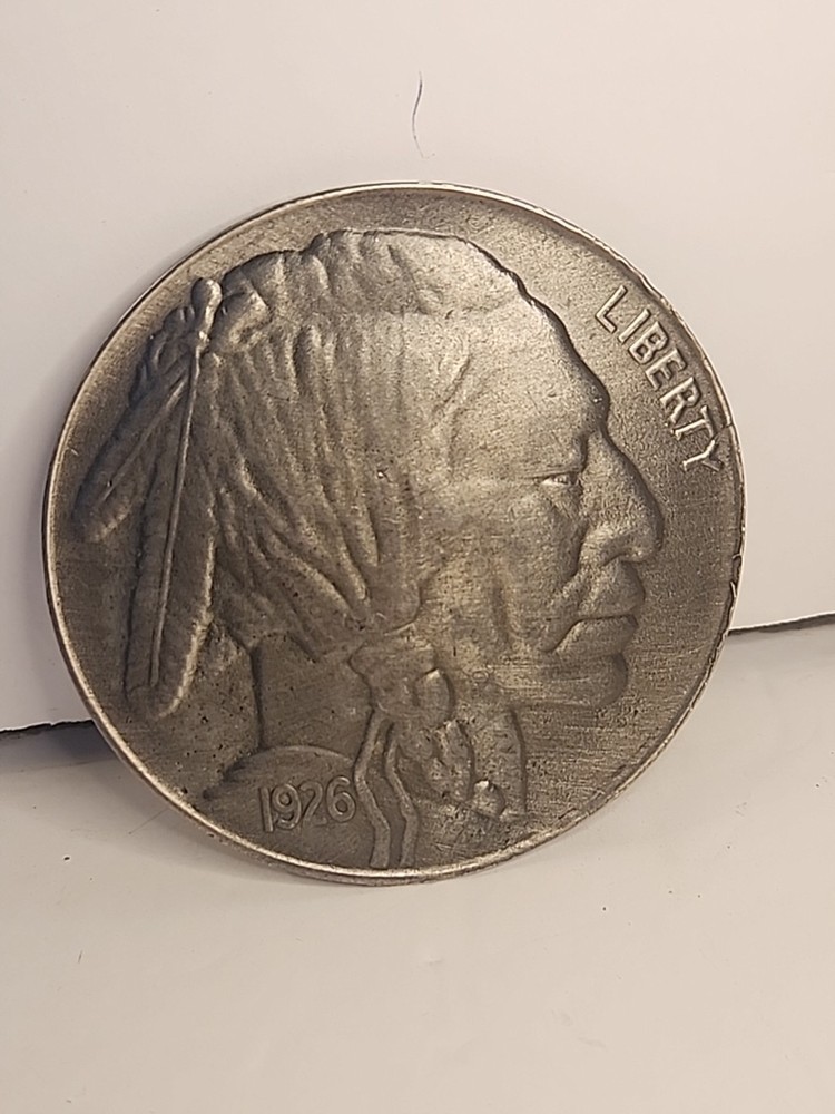 1926 Buffalo Nickel Design Belt Buckle Grt Amer. Chicago Beltbuckle Co. 1979