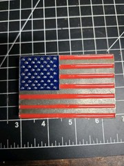 Monster Belt Buckle Mobtown Chicago American Flag Red White & Blue stars stripes