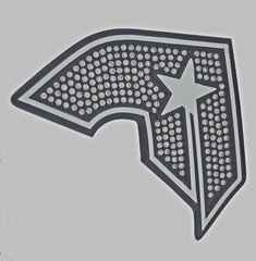 Famous Stars and Straps Belt Buckles Initial F Black Metal Men Women Halloween
