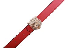 Yuangu Men&rsquo;s Big Tiger Buckle 38-mm Italian 105cm/41.3inch (34-36), Red Gold