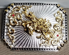 BULL RIDING COWBOY Western Belt Buckle Hebilla Vaquera Con Toro