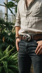 Men Buckle Silver Metal Native Warrior Dance Indian Casual Day Western Fashion