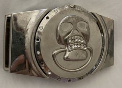 Lighter Belt Buckle Skull Biker Skeleton