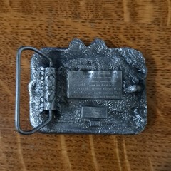 vintage COLORADO belt buckle MOUNTAINS western HEAVY PEWTER nature cowboy