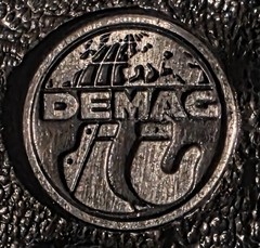 Vintage Metal Belt Buckle, Demag, Crane, Heavy Lifting, Boom Truck, Construction