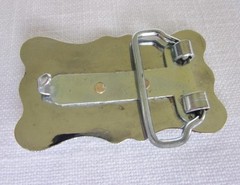 Southwest Silver Tone Stamped Metal w/ Applied Cast Brass Roadrunner Belt Buckle