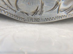 Sterling Silver Southwestern Hand Tooled Concho Hat Band #5