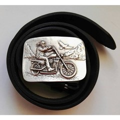 Biker Motorcycle Belt Buckle Metal Vintage Style Western Outdoor