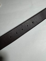 GUCCI Pre-Owned Gg Marmont Leather Belt Silver Dark Brown