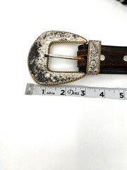Circle Y Silver Laces Belt Lot 2 Straps 1 Crumrine Buckle Interchangeable