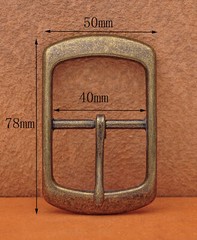 Antique Brass Center Bar Belt Buckle for Leather Belt Replacement Fit 40mm Strap