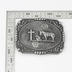 Cross Horse Belt Buckle Western Cowboy Motorcycle Riding Belt Buckle