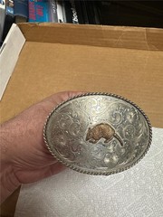 Vintage Justin Armadillo Belt Buckle