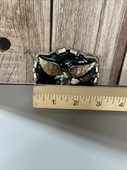 Vintage 1983 Enameled Harley Davidson Eagle Belt Buckle American Buckle Co