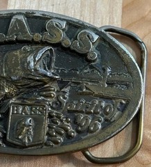 B.A.S.S. Spirit of 96 Bass Anglers Sportmans Society Fishing Club Belt Buckle