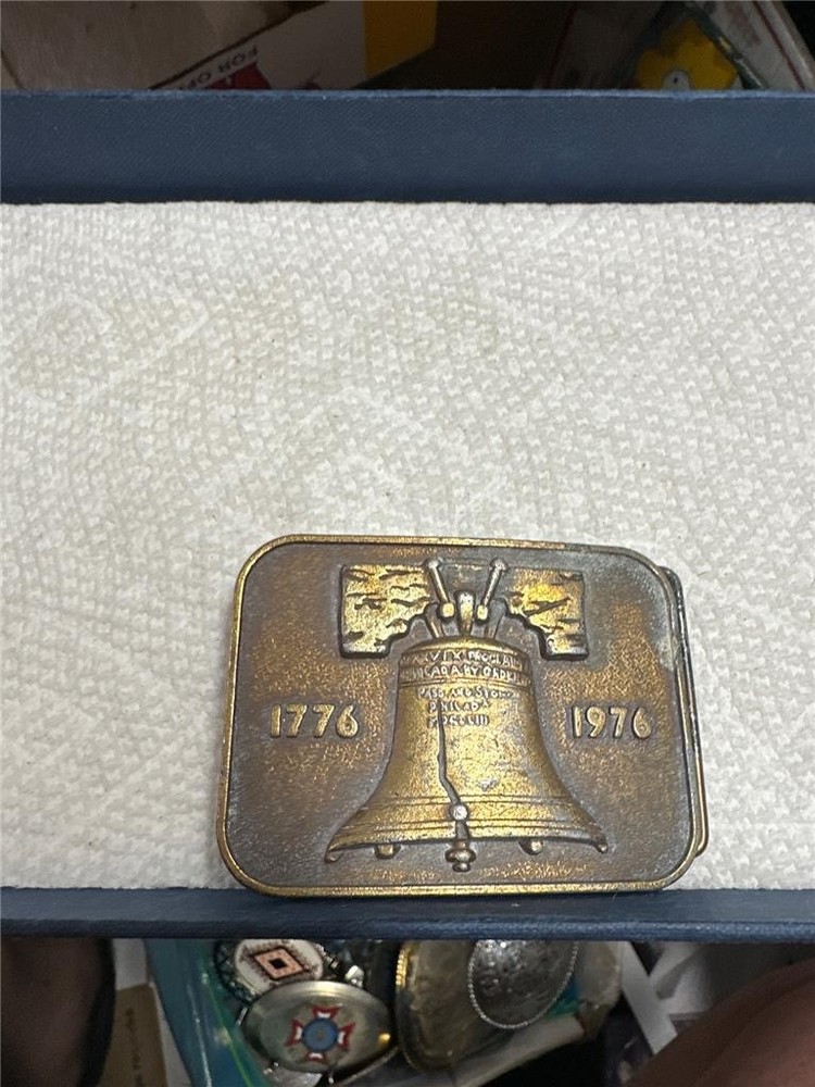 Vintage Liberty Bell 1776-1976 Belt Buckle