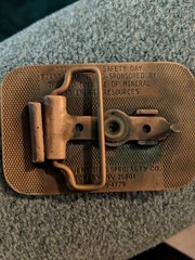 Vintage Morgantown Mine Rescue First Aid Contest belt buckle, new 1987
