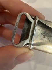 925 Sterling Silver Vintage Hammered Finish Belt Buckle Monogram AMC 17g