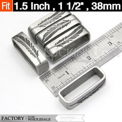 1 Pcs -Replacement Feather loop Stainless Steel Belt loop Belt Buckle Keeper 1.5