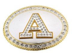 Western Initial Belt Buckle New Men Women A-Z Letter Cowboy Cowgirl Bling Gold