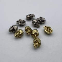 Brass Skull Sewing Button,Clothing Shank Button,Brass Sewing Button lot