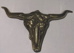 Longhorn Steer Cow/Bull Horns Brass/gold Tone Belt Buckle