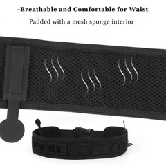 Men Tactical Molle Padded Patrol Belt Adjustable Waist Belts Hunting Combat Gear