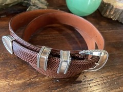 Horst Schrader James Reid Style Sterling Silver Belt Buckle 35-37-1.25-1”🦎✅