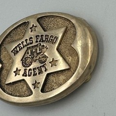 Vintage 1977 Wells Fargo Agent 125th Anniversary Solid Brass Belt Buckle PP 146