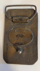 Vintage 1976 K G B S Radio Station Brass Buckle AM-1020 FM-97 Limited Edition