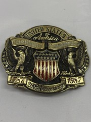Great American Buckle Co Constitution 200th Anniv Limited Belt Buckle 1.5&Prime;