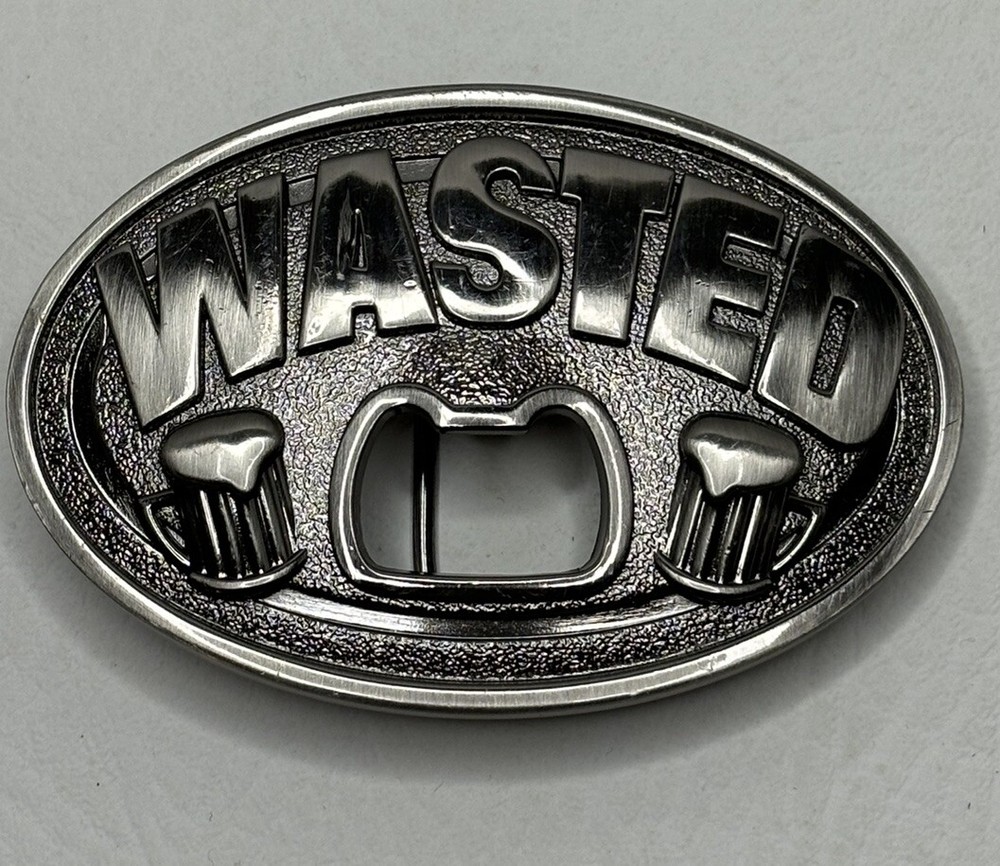 Funny Belt Buckle Wasted Beer Bottle Opener College Kalan