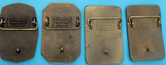Vtg 80s/90s Hillsboro Kansas Trailers Brass Belt Buckle Lot of 12 1984 1985 1986