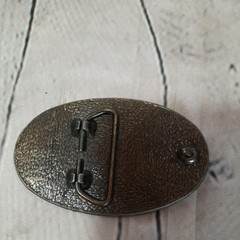 Pony Post Rider Belt Buckle Bronze Tone Mens Western Cowboy Pony Express Rustic