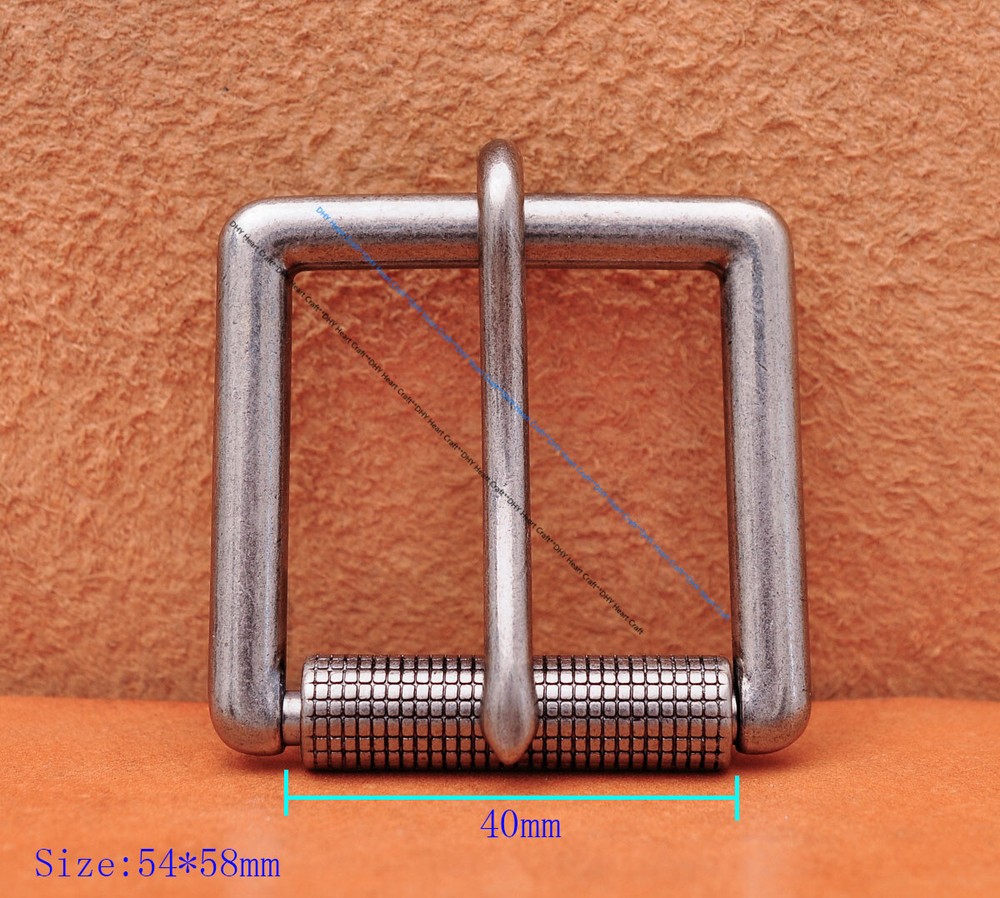Heavy Duty Square Leathercraft End Bar Roller Belt Buckle Replacement Fits 40mm