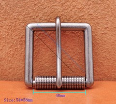 Heavy Duty Square Leathercraft End Bar Roller Belt Buckle Replacement Fits 40mm