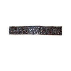 Justin tooled leather belt with bronze belt buckle limited edition western